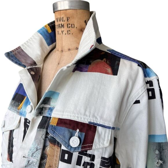 BDG Urban Outfitters Graphic Men’s Denim Jacket Size Medium - Picture 3 of 8